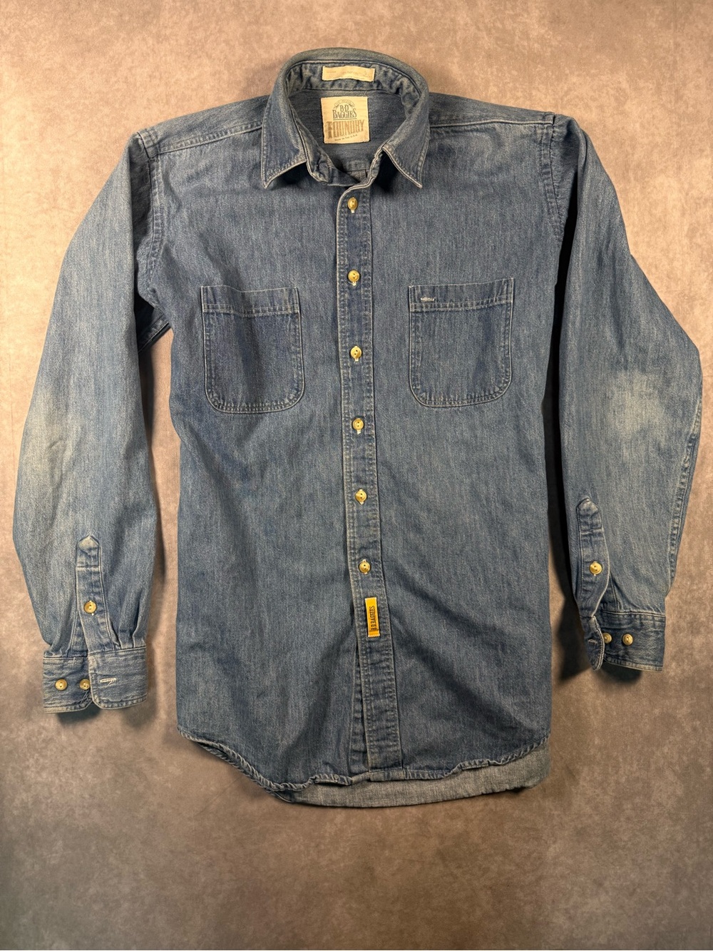 Men's Vintage Denim Trucker Style Button Up BD Baggies 1980’s-1990’s